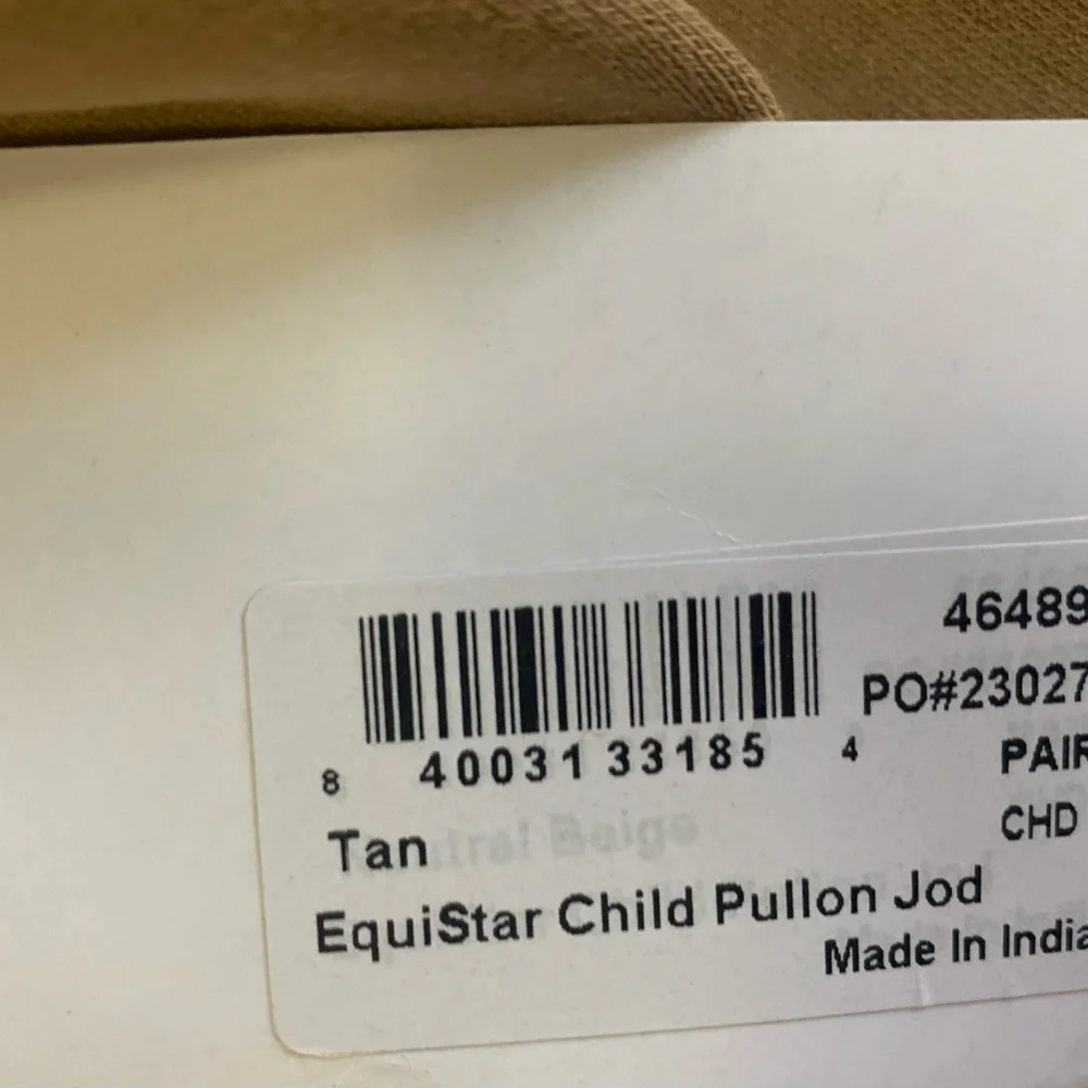 Equistar Tan Riding Breeches Size 16 NWT Knee Patch English Riding Pants - Picture 11 of 11